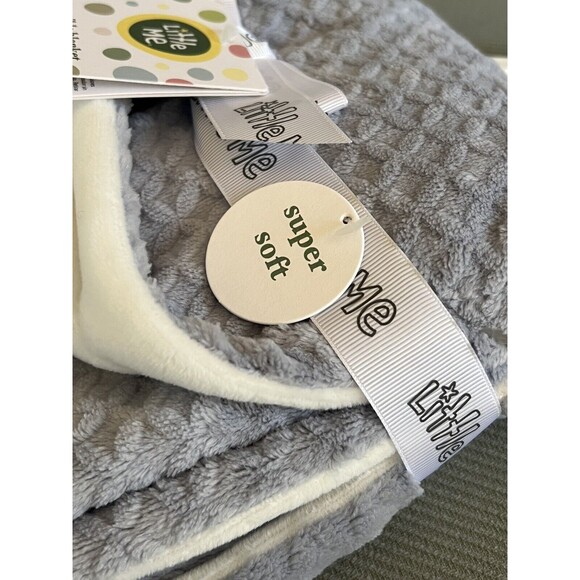 Little Me Thank Heaven For Little Boys Blue Reversible Baby Blanket Embroidered - Picture 5 of 7